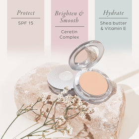 PÜR MINERALS 4-in-1 Pressed Mineral Makeup Powder Foundation application brush