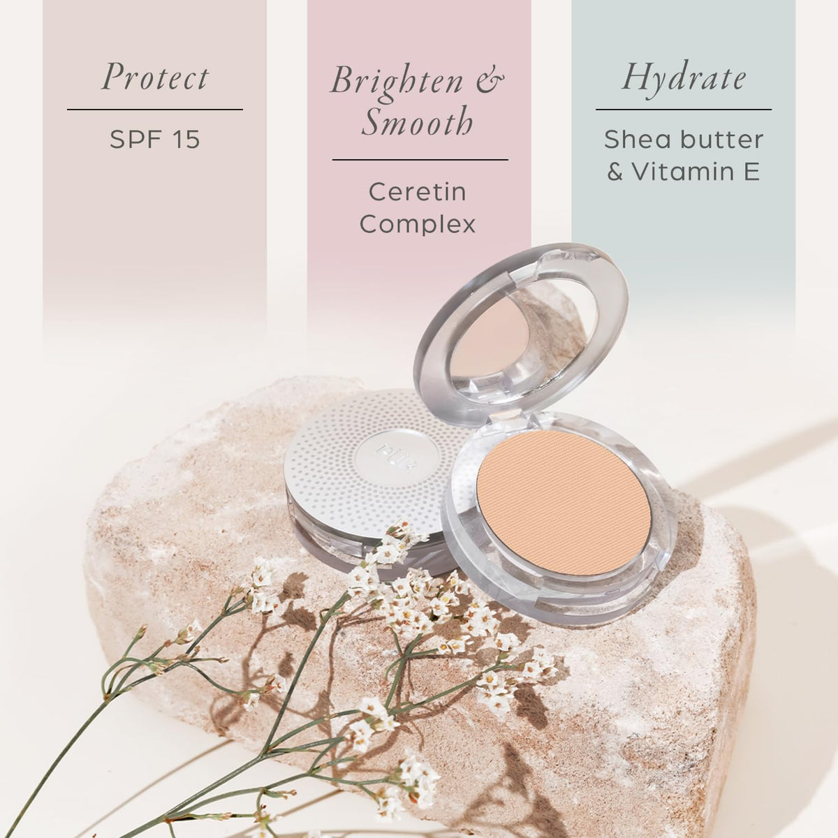 PÜR MINERALS 4-in-1 Pressed Mineral Powder Foundation application brush