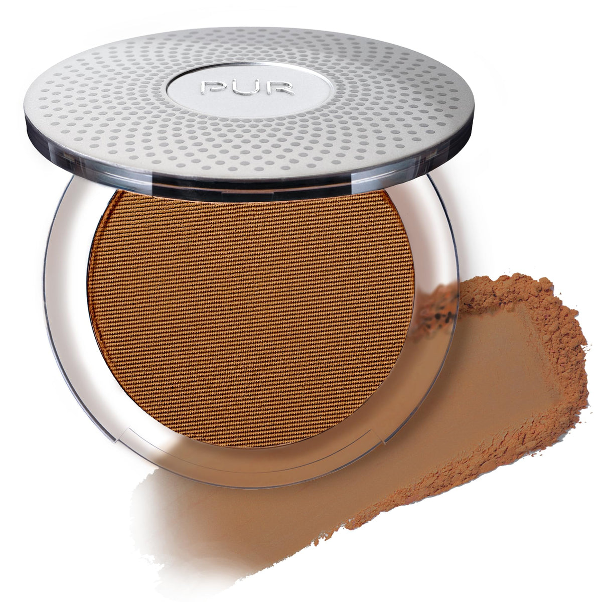 PÜR MINERALS 4-in-1 Pressed Mineral Powder Foundation in Cocoa front view