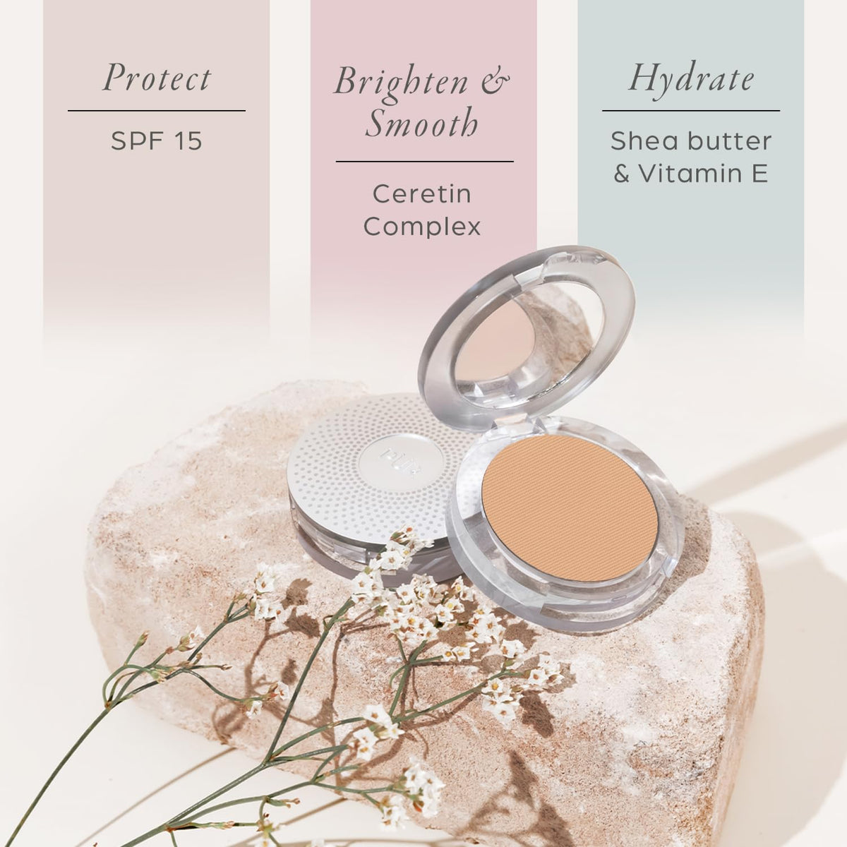 PÜR MINERALS 4-in-1 Pressed Mineral Powder Foundation swatch on skin