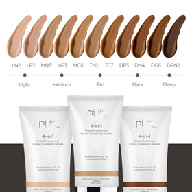 PÜR MINERALS 4-in-1 Tinted Moisturizer application on model's face