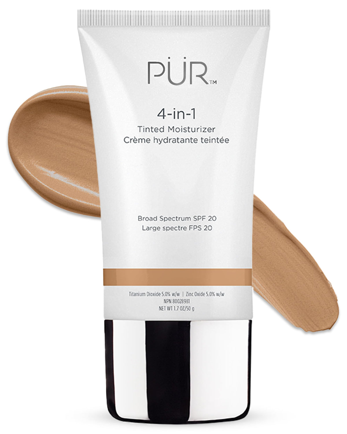 PÜR MINERALS 4-in-1 Tinted Moisturizer front view, Buff shade