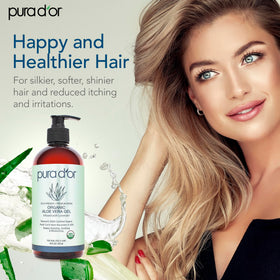 PURA D'OR Aloe Vera Gel Lavender texture close-up