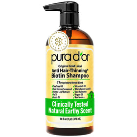 PURA D'OR Anti-Hair Thinning Shampoo 16oz front view