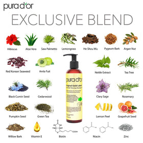 PURA D'OR Anti-Thinning Biotin Shampoo and Conditioner set packaging