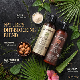 PURA D'OR Biotin Shampoo and Conditioner set with packaging