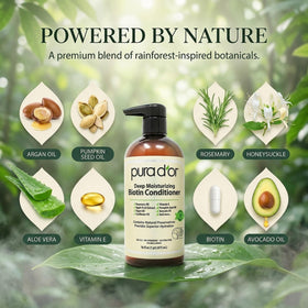PURA D'OR Deep Moisturizing Conditioner showing texture on hand