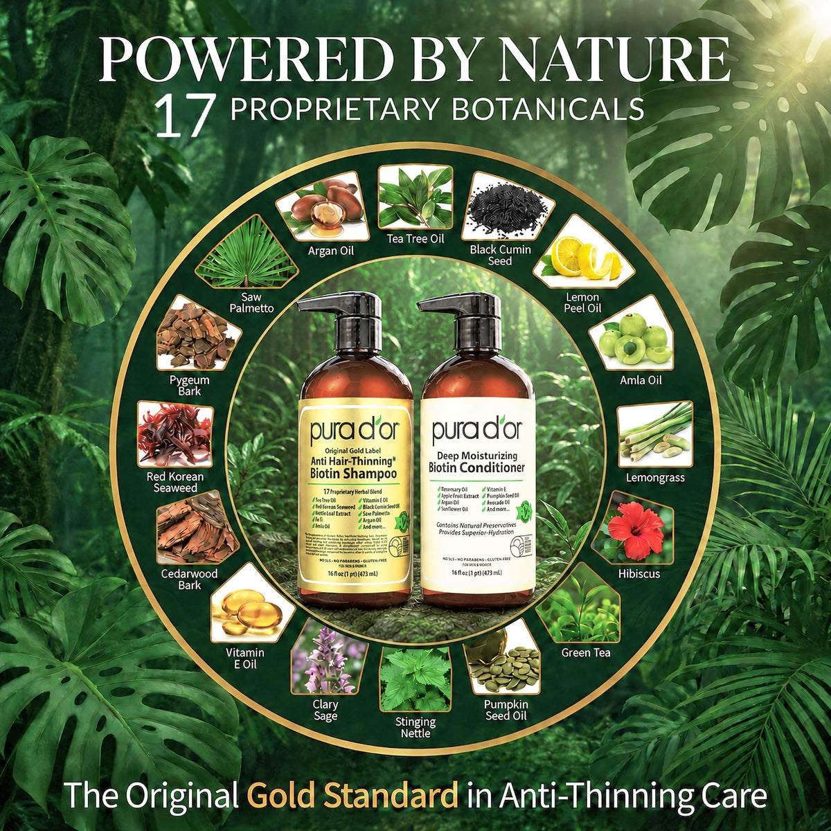 PURA D'OR Gold Label Shampoo texture close-up