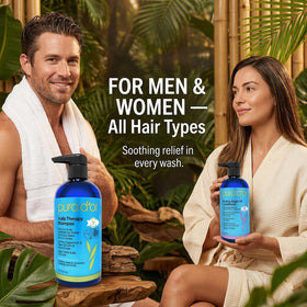 PURA D'OR Scalp Therapy Conditioner application on hair