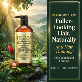 PURA D'OR shampoo bottle back view