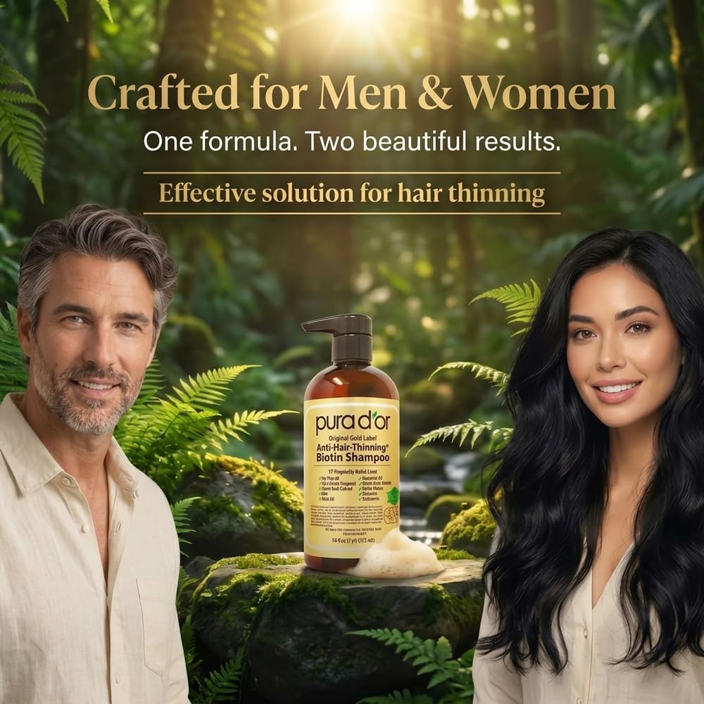 PURA D'OR shampoo with natural ingredients