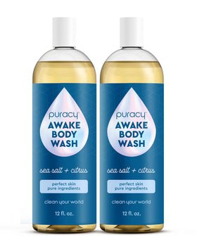 Puracy Body Wash Citrus Sea Salt 12 oz front view