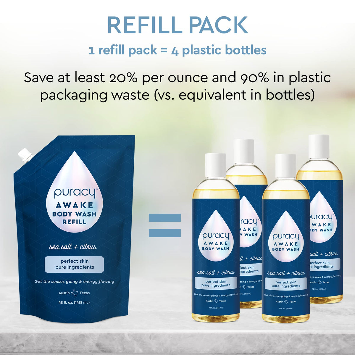 Puracy Body Wash Citrus Sea Salt packaging