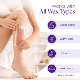 PURE AWARENESS Wax Strips in use on legs