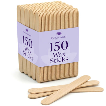 PURE AWARENESS Wooden Wax Sticks 150 Pack front view