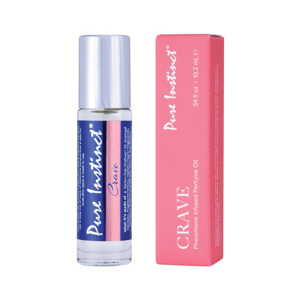 Pure Instinct Roll-On Perfume Cologne front view with packaging