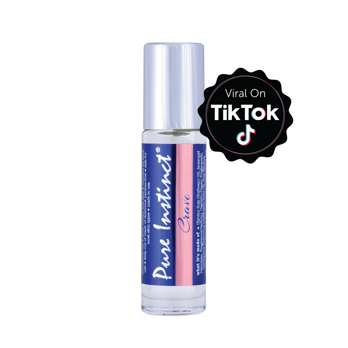 Pure Instinct Roll-On Perfume Cologne side view showing roll-on applicator