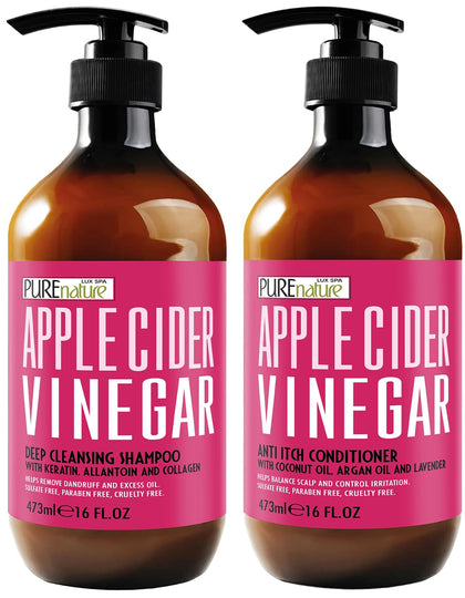 PURE NATURE LUX SPA Apple Cider Vinegar Shampoo front view