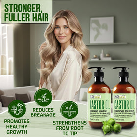 PURE NATURE LUX SPA Castor Oil Shampoo bottle close-up