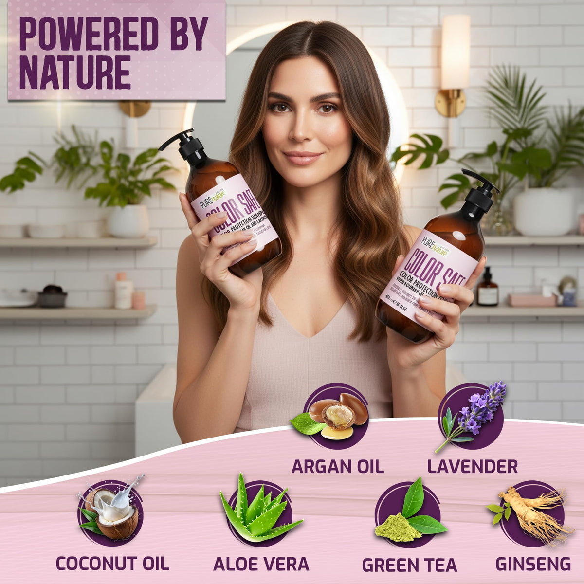 PURE NATURE LUX SPA Color Safe Conditioner bottle close-up