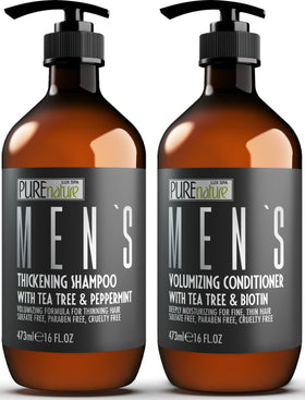 PURE NATURE LUX SPA Men's Shampoo and Conditioner Set front view