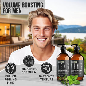 PURE NATURE LUX SPA Men's Shampoo bottle side view