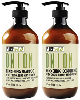PURE NATURE LUX SPA Onion Shampoo front view 16 Fl Oz