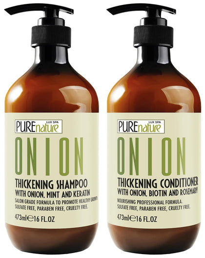 PURE NATURE LUX SPA Onion Shampoo front view 16 Fl Oz