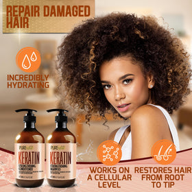PURE NATURE LUX SPA Shampoo and Conditioner Set with ingredients