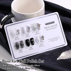 Pure white gel polish from Double Rhythm Gel Polish Set