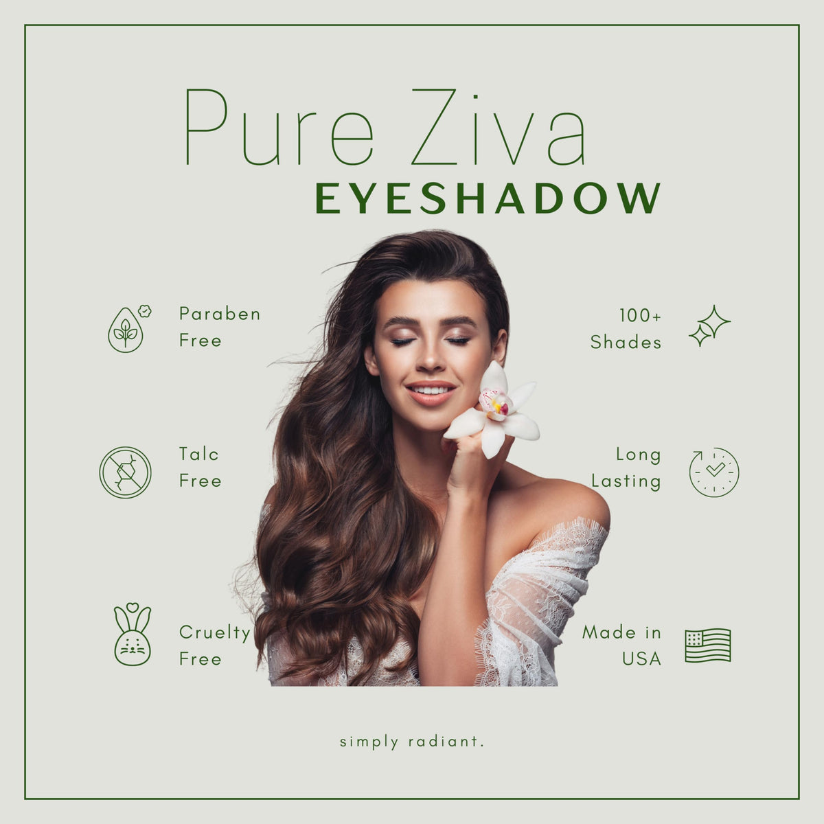 Pure Ziva Beige Matte Eyeshadow on makeup table