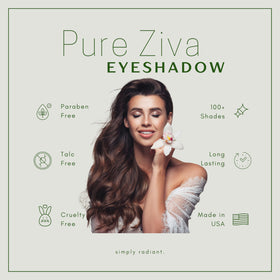 Pure Ziva Beige Matte Eyeshadow on makeup table