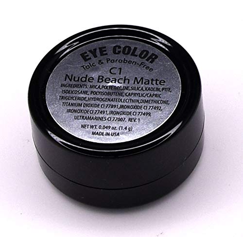 Pure Ziva Nude Beach Matte Eyeshadow pan showing natural beige colour