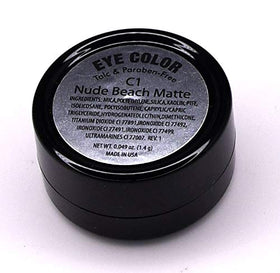 Pure Ziva Nude Beach Matte Eyeshadow pan showing natural beige colour