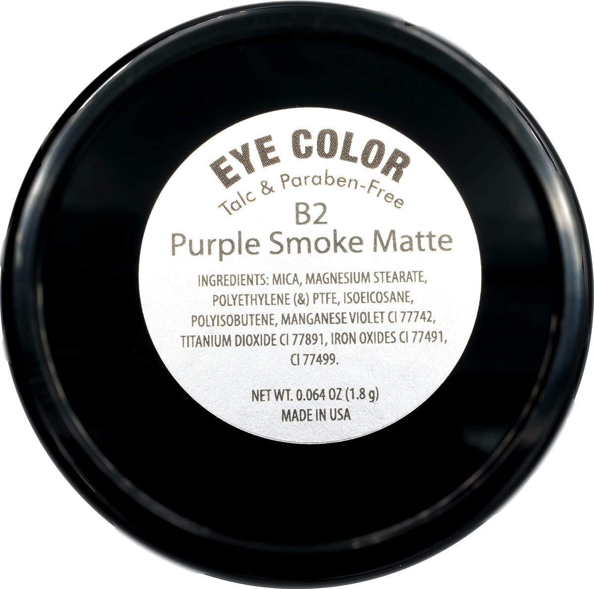 Pure Ziva Violet Matte Opaque Mauve Eyeshadow side view
