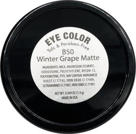 Pure Ziva Winter Grape Eyeshadow showing the matte finish