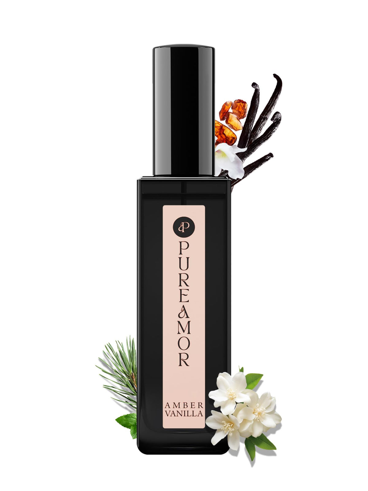 PUREAMOR Amber Vanilla Eau de Parfum 0.7 oz front view
