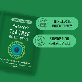 PURELID Tea Tree Eyelid Wipes ingredients list