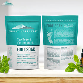 Purely Northwest Tea Tree & Peppermint Foot Soak lifestyle scene