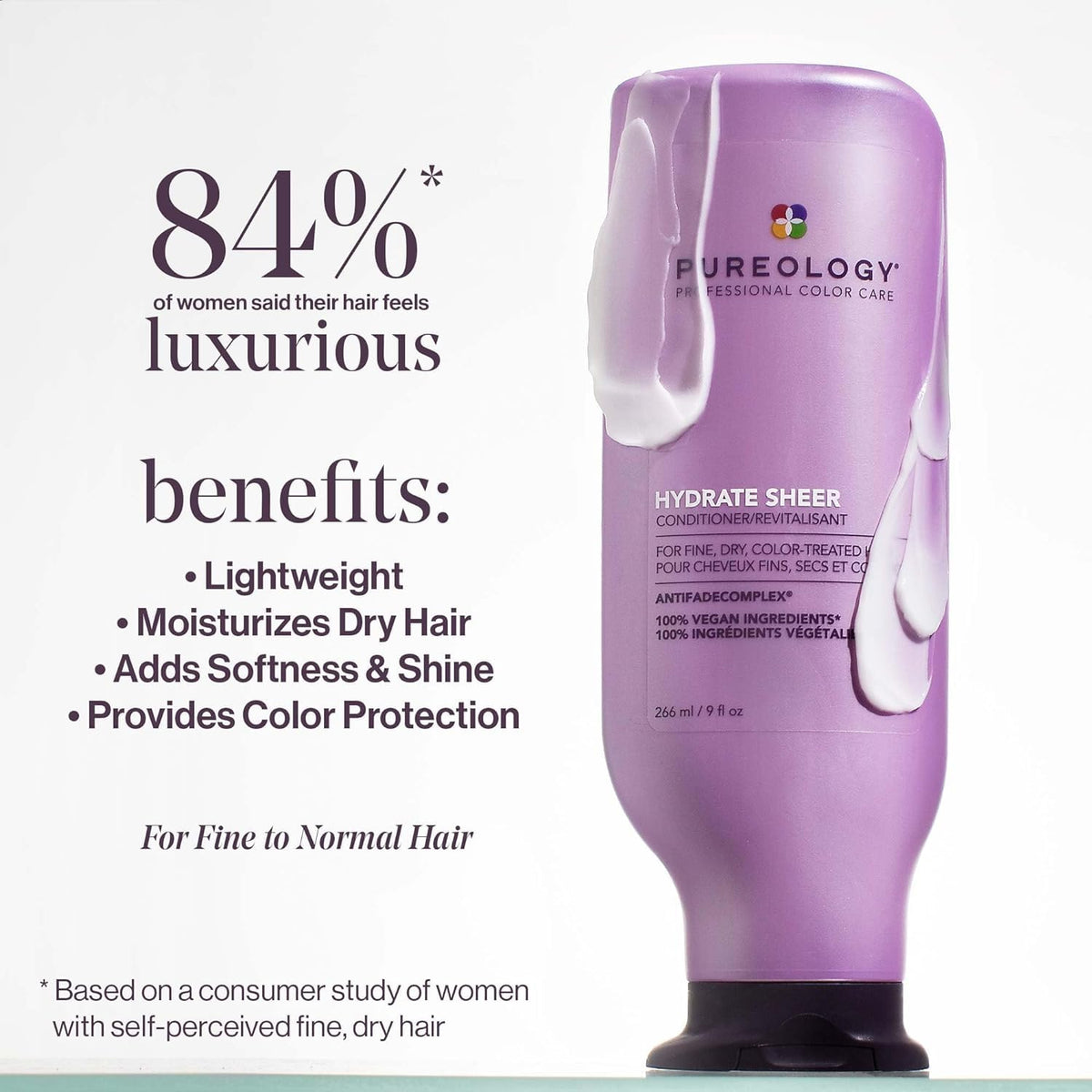 Pureology Hydrate Sheer Conditioner back view with ingredients