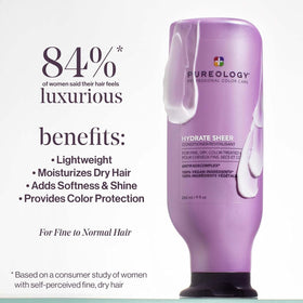 Pureology Hydrate Sheer Conditioner back view with ingredients