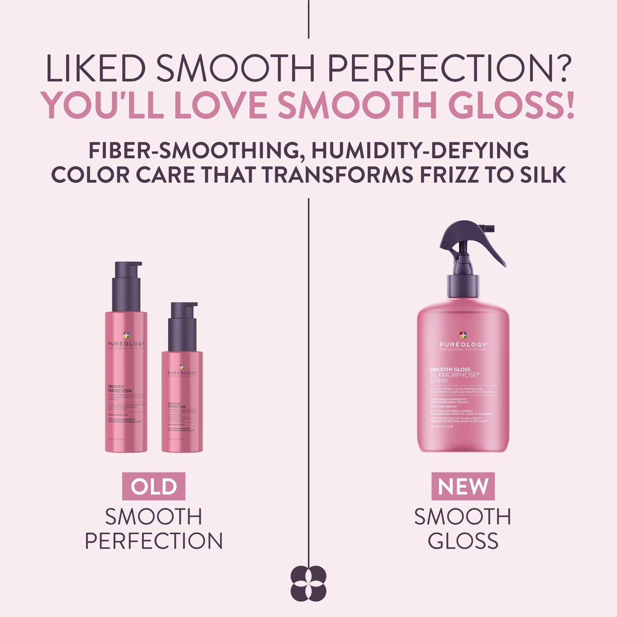 Pureology Smooth Gloss Silkmorphose Spray bottle side view
