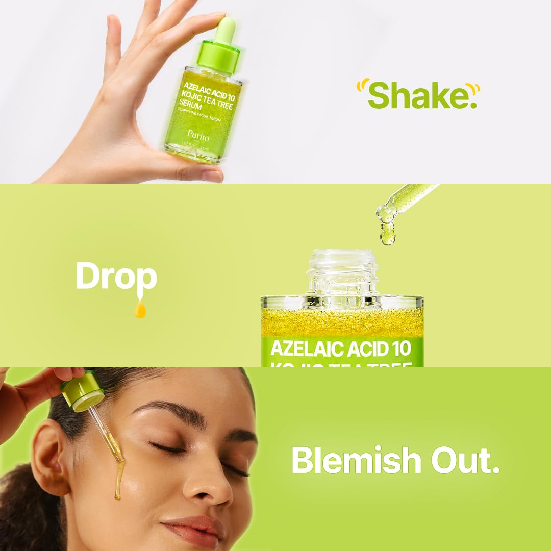 PURITO Azelaic 10% + Kojic Serum close-up of dropper