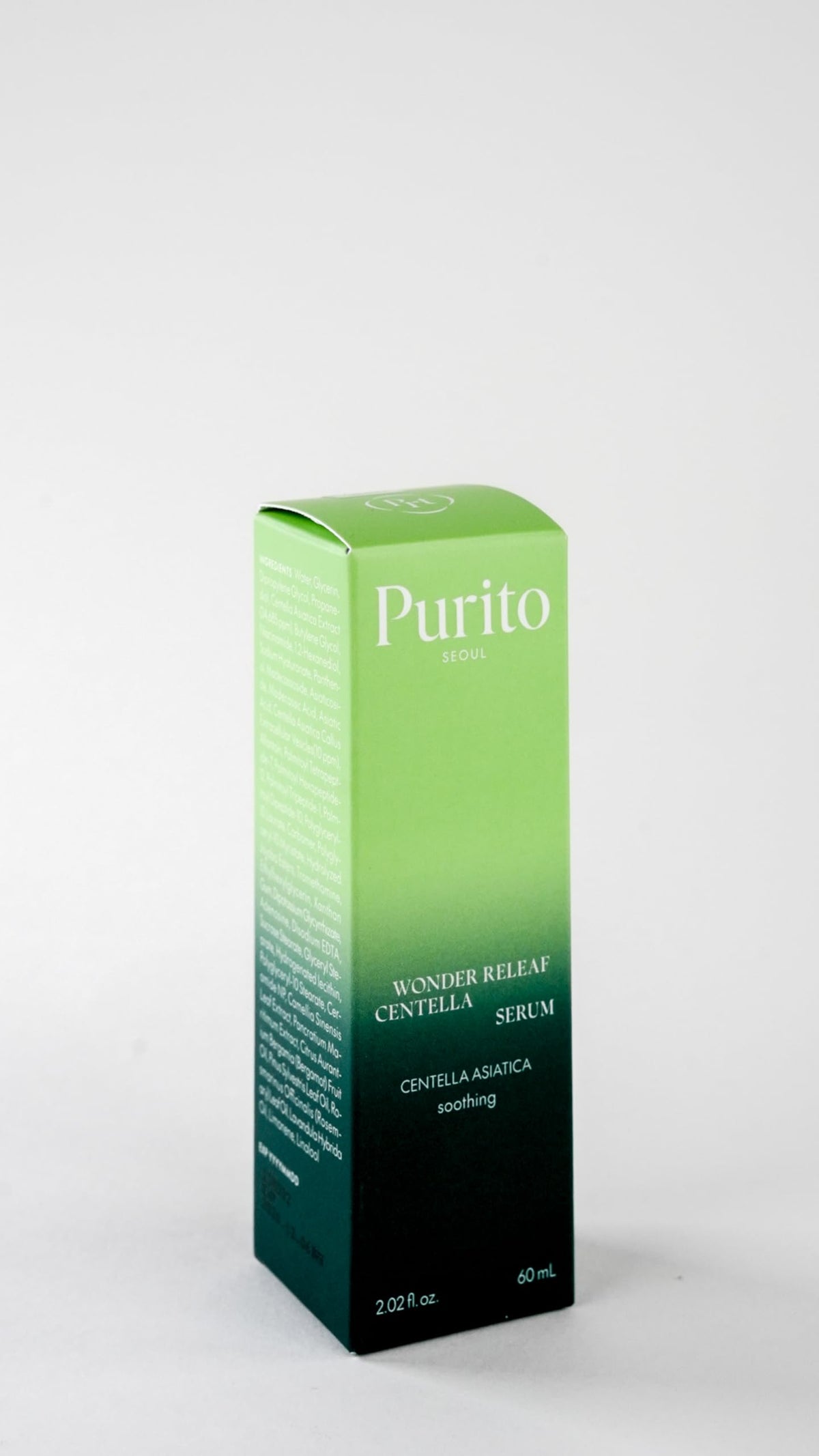 PURITO Centella Serum back view showing ingredients