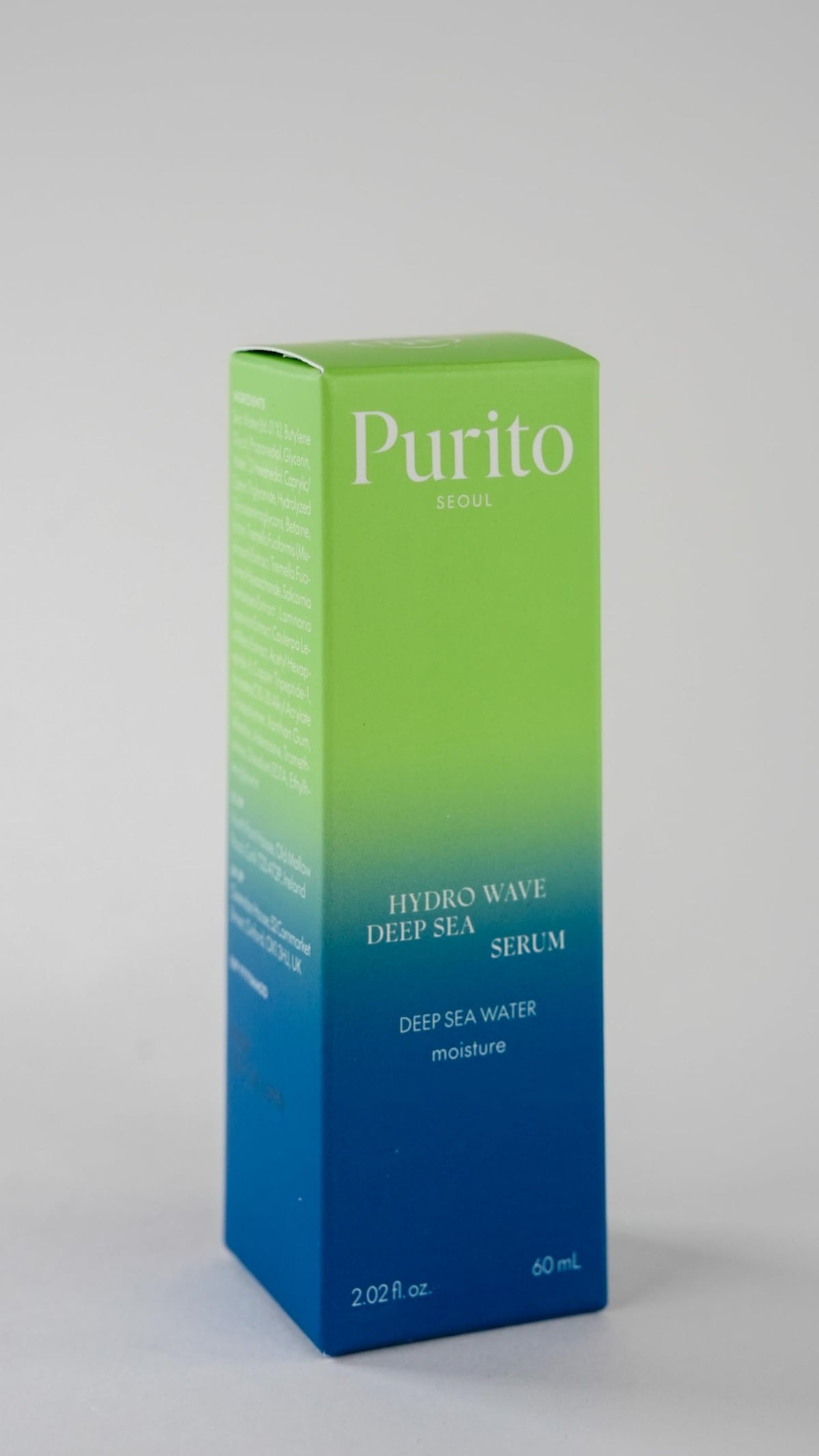 PURITO Deep Sea Serum 100g with skincare routine products