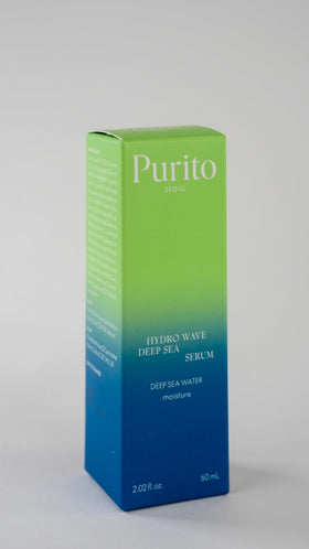 PURITO Deep Sea Serum 100g with skincare routine products