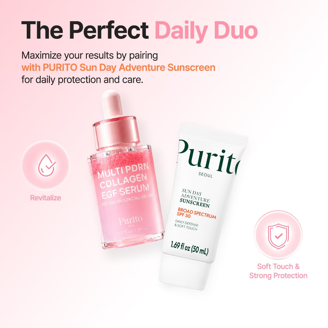 PURITO Multi PDRN Collagen EGF Serum texture on hand