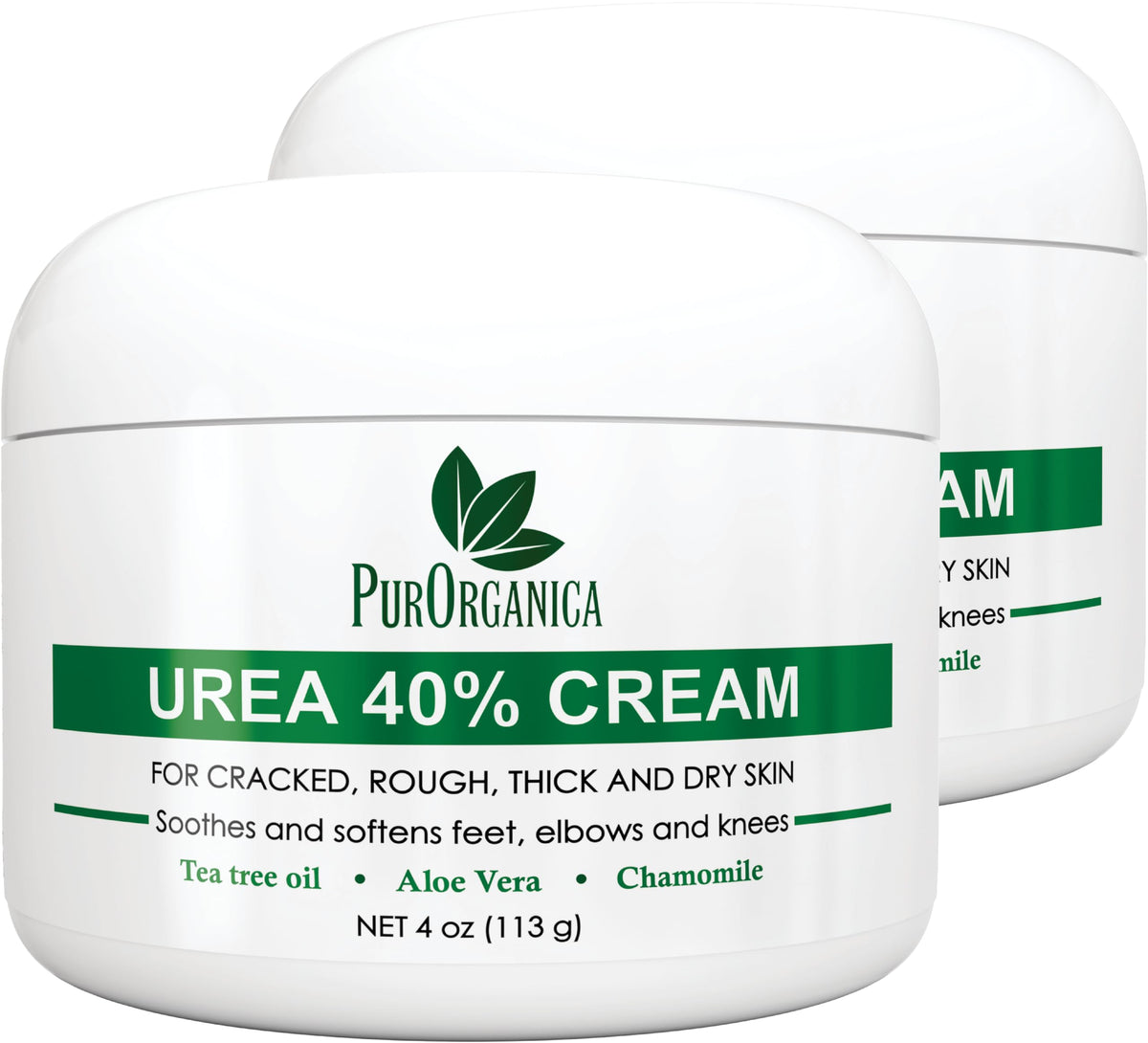PurOrganica Urea 40% Foot Cream front view with packaging