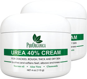 PurOrganica Urea 40% Foot Cream front view with packaging