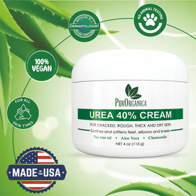 PurOrganica Urea Cream 40% Foot Cream packaging details